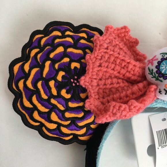 NEW Disney Authentic‎ Original Minnie Mouse Ears Coco Crochet Dia De Los Muertos main image 4